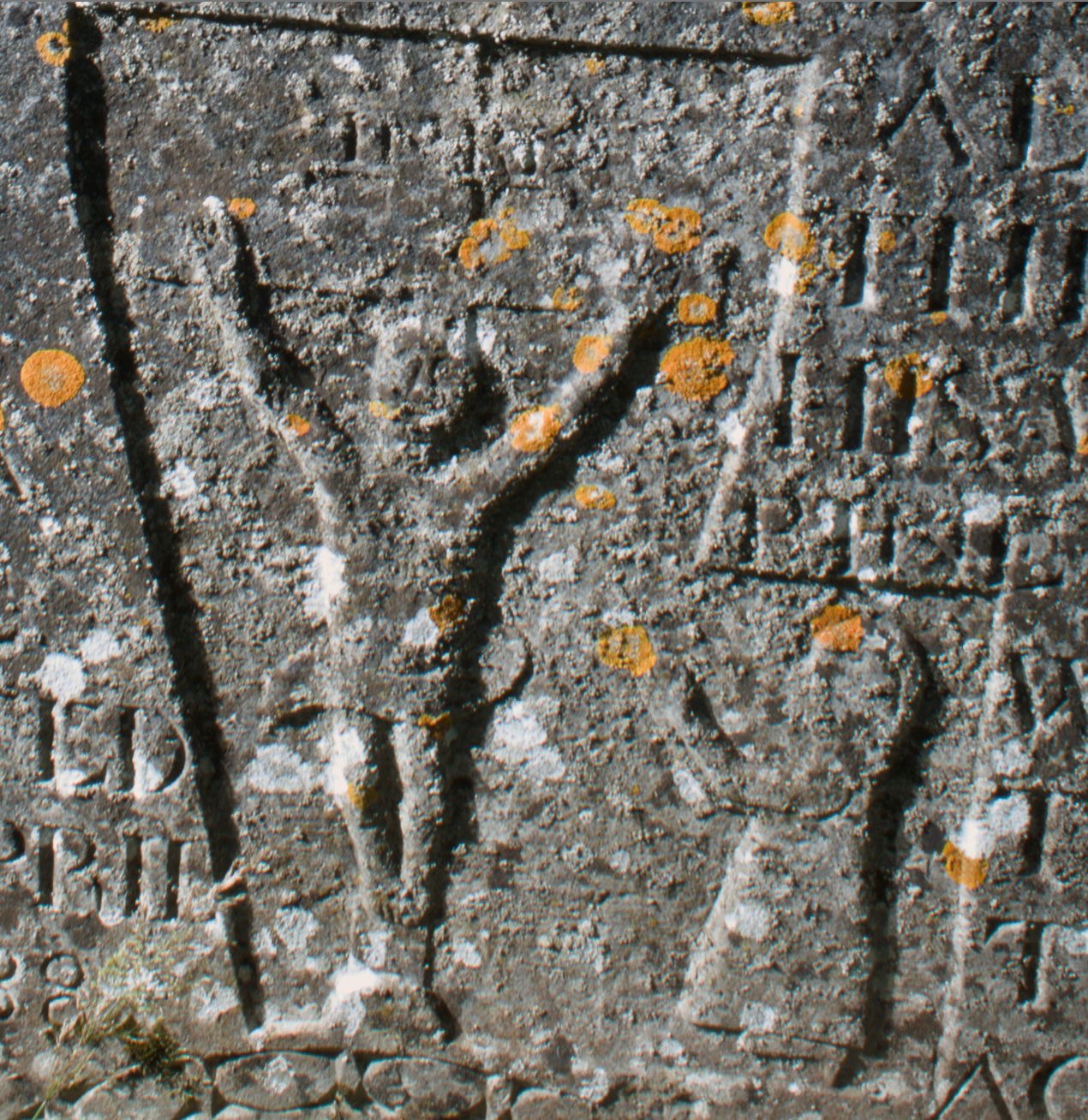 Crucifixion detail on 1766 Ronayne stone 