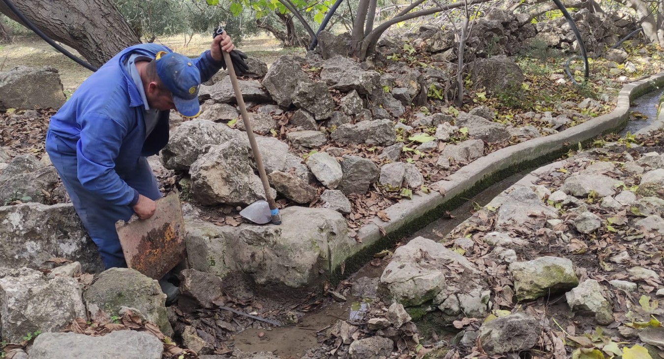 cleaning the Martín branch, one of the irrigation channels that make up the Vega de Tubos