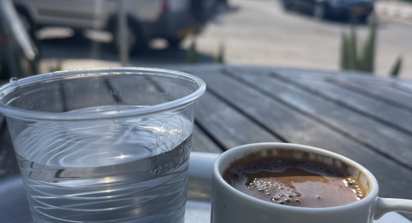 Limassol coffee and water