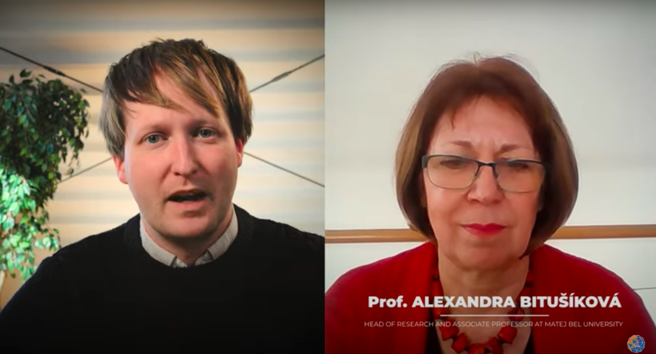 Alexandra and Matevz during the interview